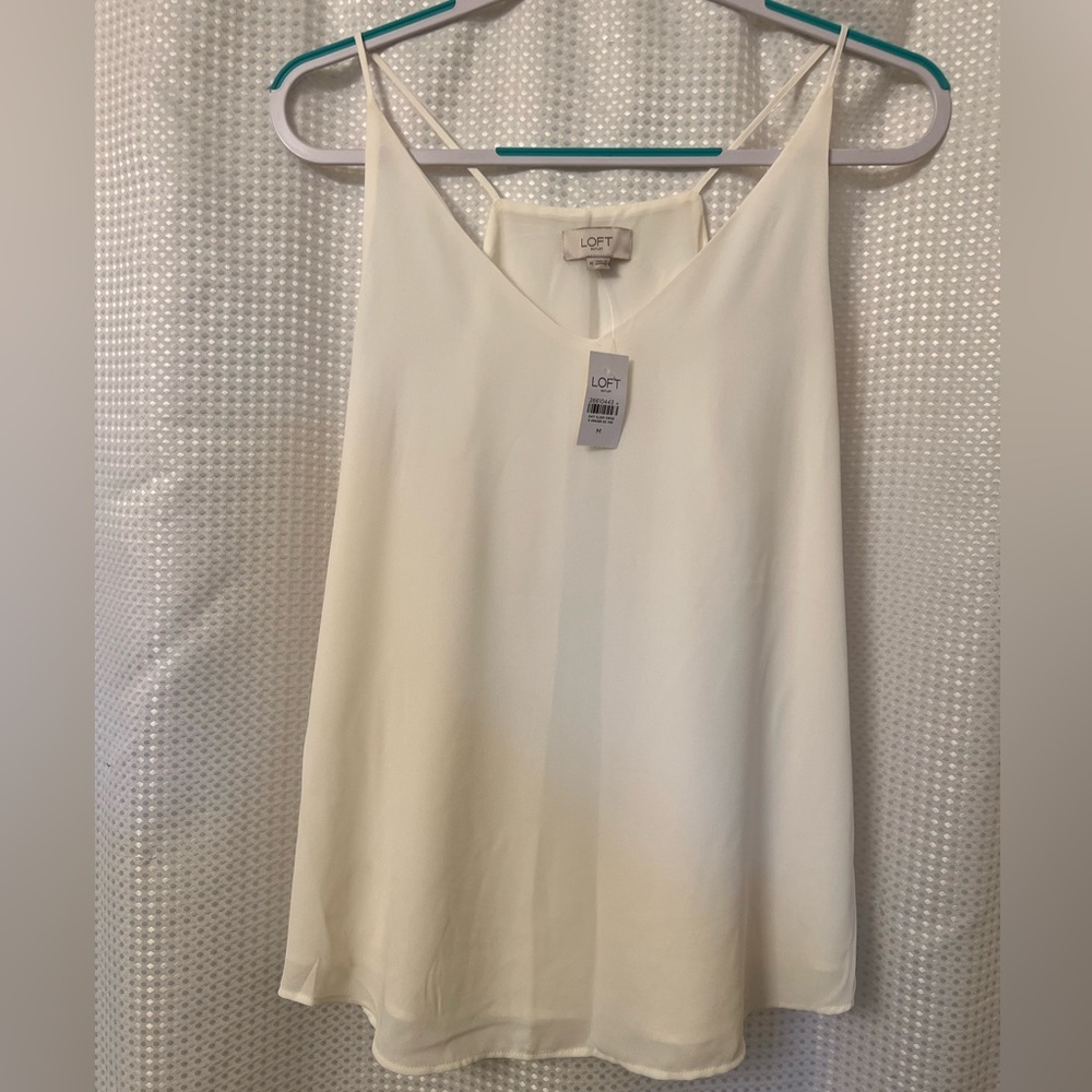 NWT Loft Cream Flowy Cami